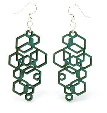 Load image into Gallery viewer, Hexagon Cluster Earrings # 1051
