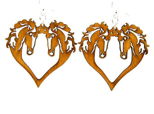 Load image into Gallery viewer, Horse Heart Earrings # 1059
