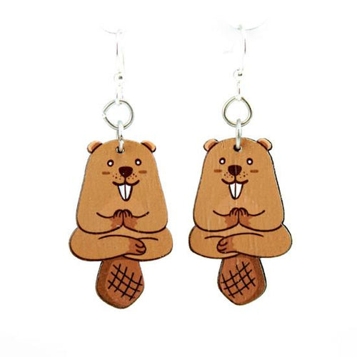 Load image into Gallery viewer, Yoga Beaver Earrings #1563
