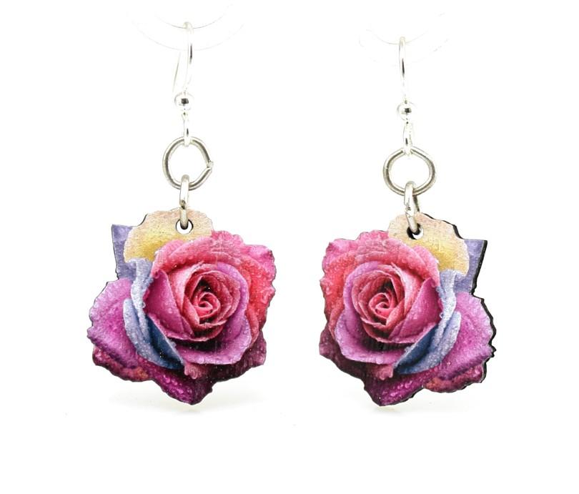 Multi-Color Rose Blossom Earrings #161