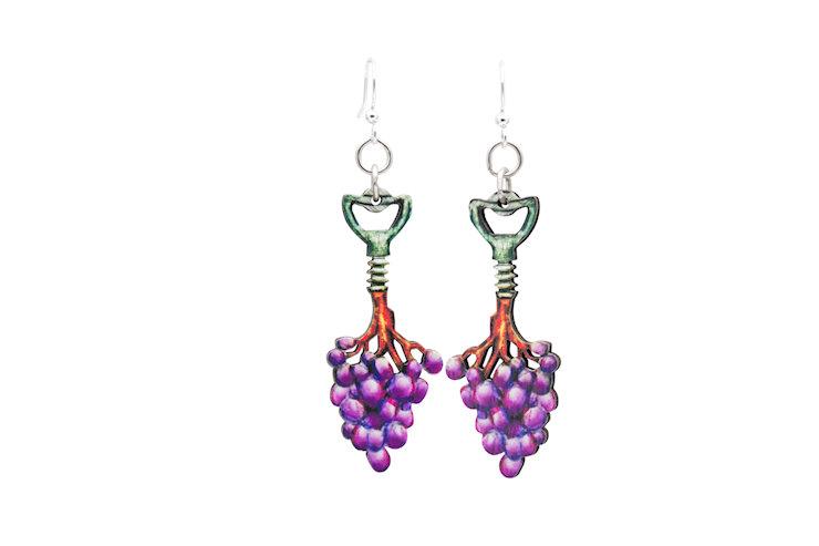 Corkscrew Grape Vine Earrings #1625