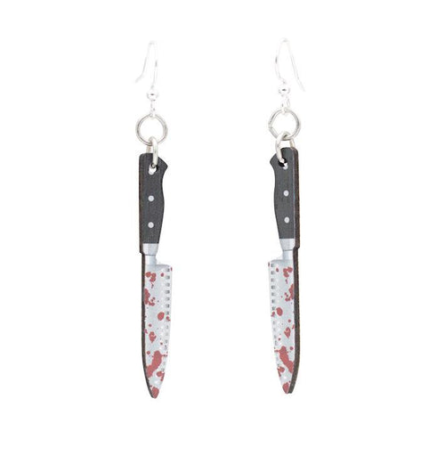 Load image into Gallery viewer, Halloween Chef&#39;s Knife Earrings #1662
