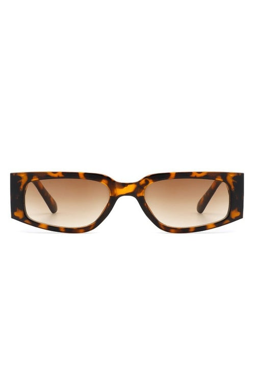 Rectangle Narrow Retro Slim Square Sunglasses