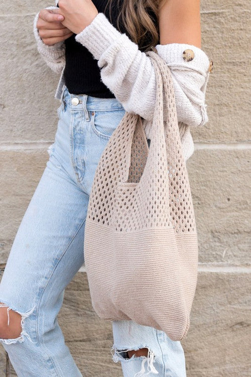 Load image into Gallery viewer, Soft Knit Hobo Bag
