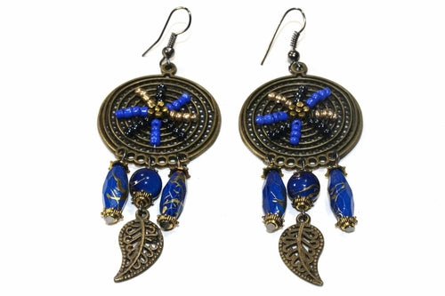 Load image into Gallery viewer, Dream Catcher Bead Work Earrings
