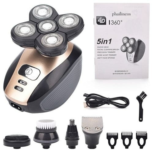 5 in 1 Rechargeable Electric Shaver Five Floating Heads Razors Hair