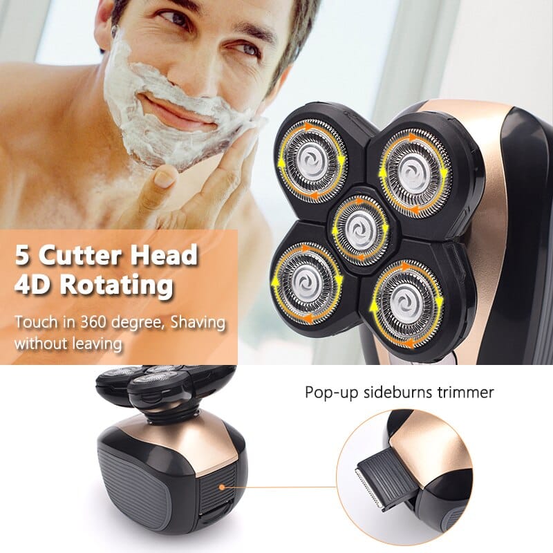 5 in 1 Rechargeable Electric Shaver Five Floating Heads Razors Hair