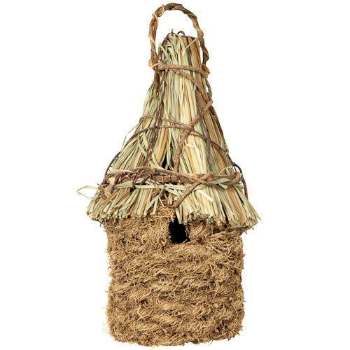 Load image into Gallery viewer, Vetiver Bird House with Straw Roof
