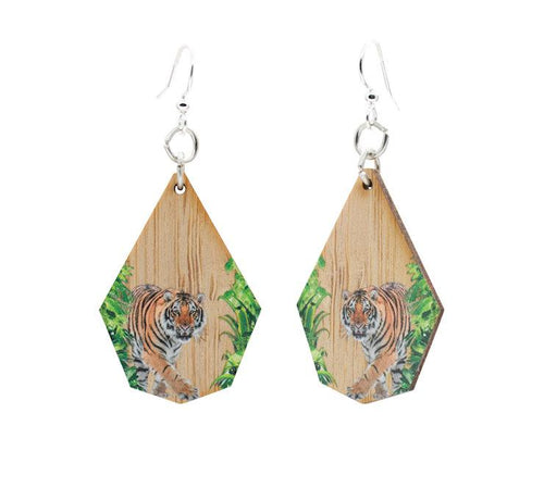 Load image into Gallery viewer, Tiger Bamboo Earrings #900

