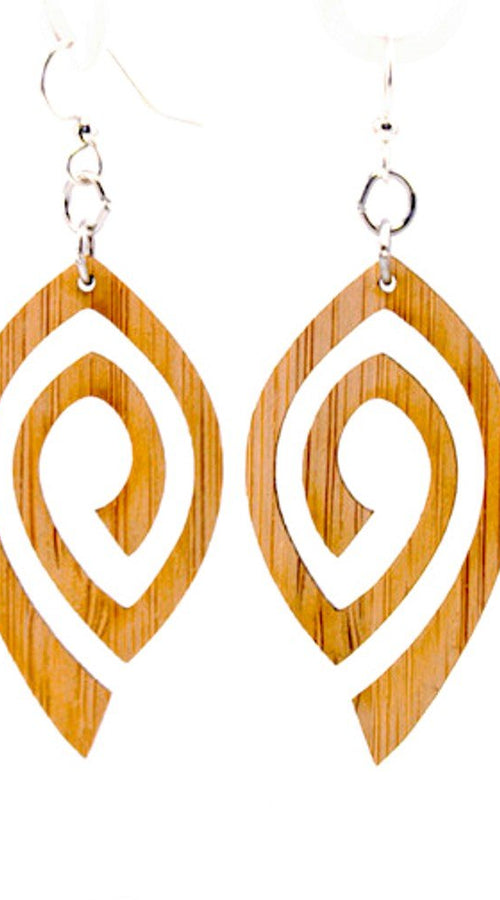 Load image into Gallery viewer, Spiral Eye Bamboo Earrings #982
