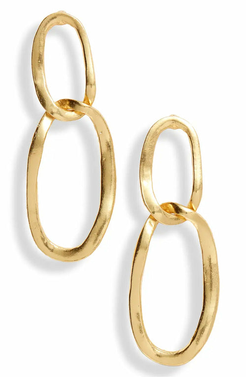 Load image into Gallery viewer, Oval link pendant earrings
