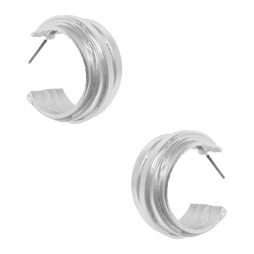 Overlap hoop earrings