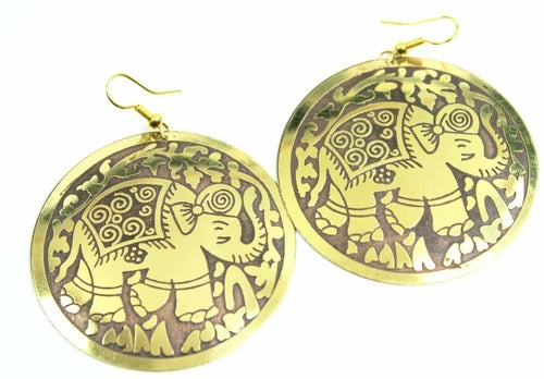Load image into Gallery viewer, Traveling Elephant Earrings
