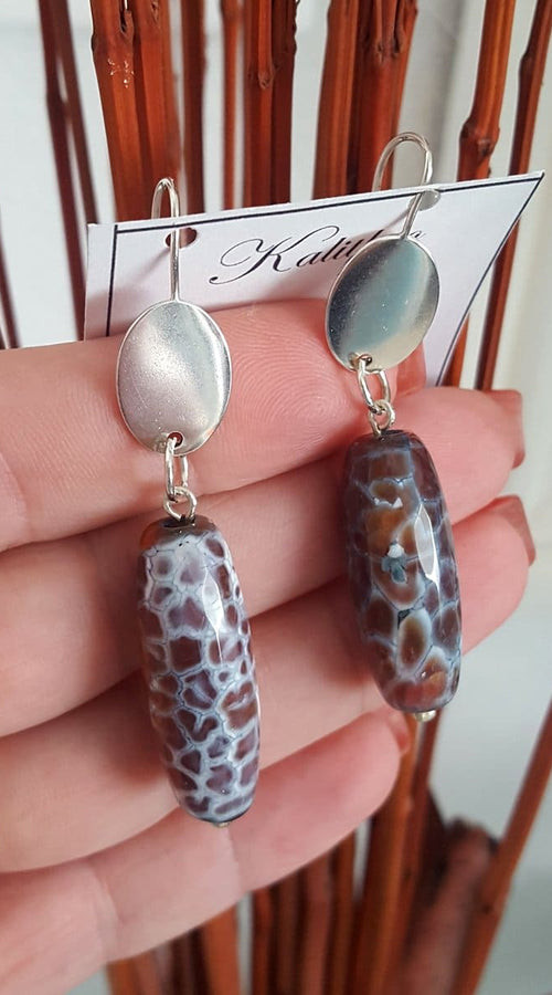 Load image into Gallery viewer, Admirable Agate Long Dangle Earrings

