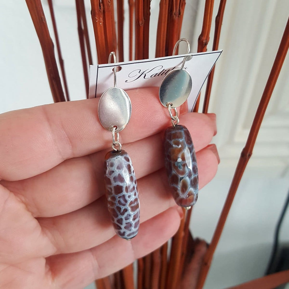 Admirable Agate Long Dangle Earrings