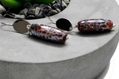 Load image into Gallery viewer, Admirable Agate Long Dangle Earrings
