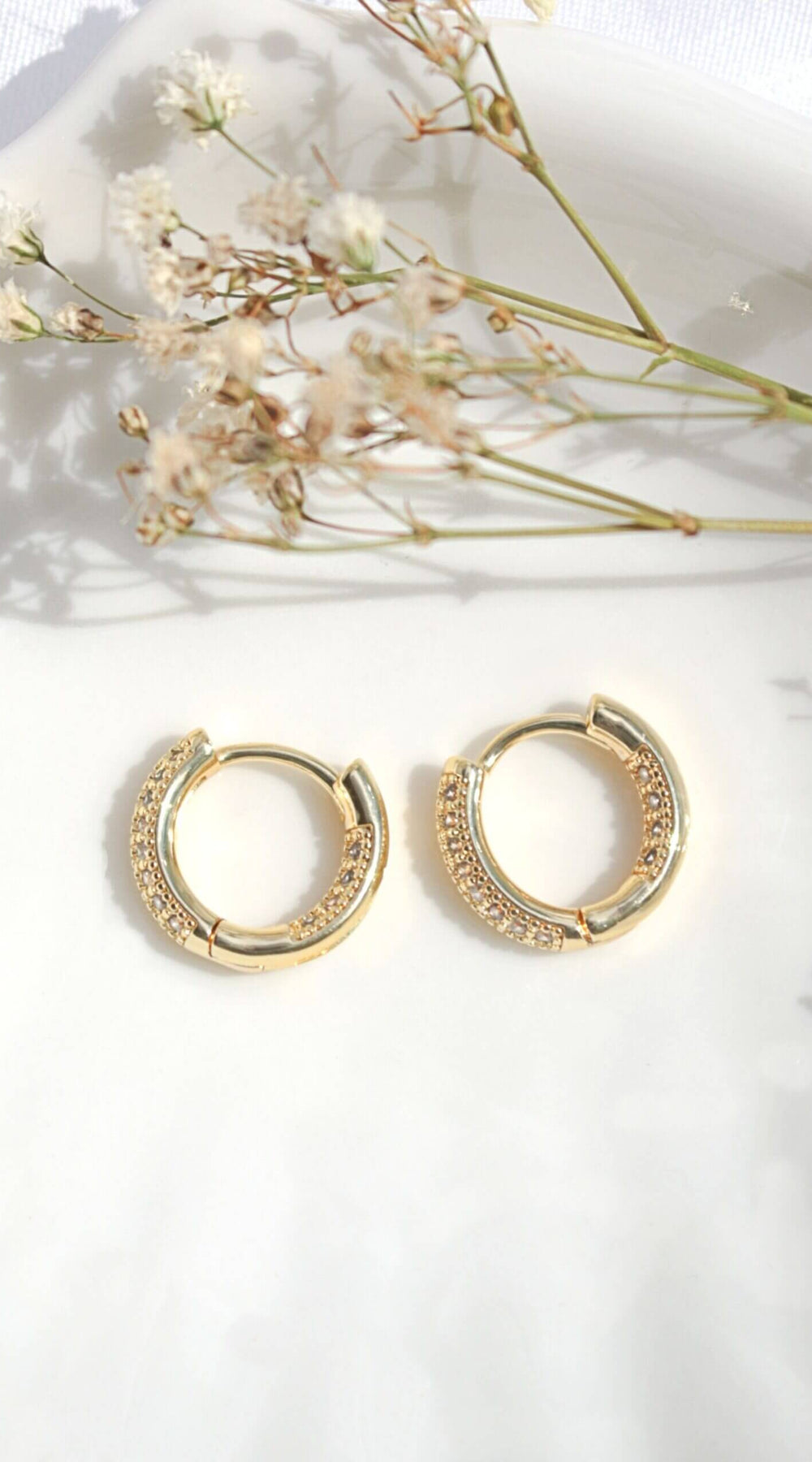24 Karats Cubic Zirconia Hoops
