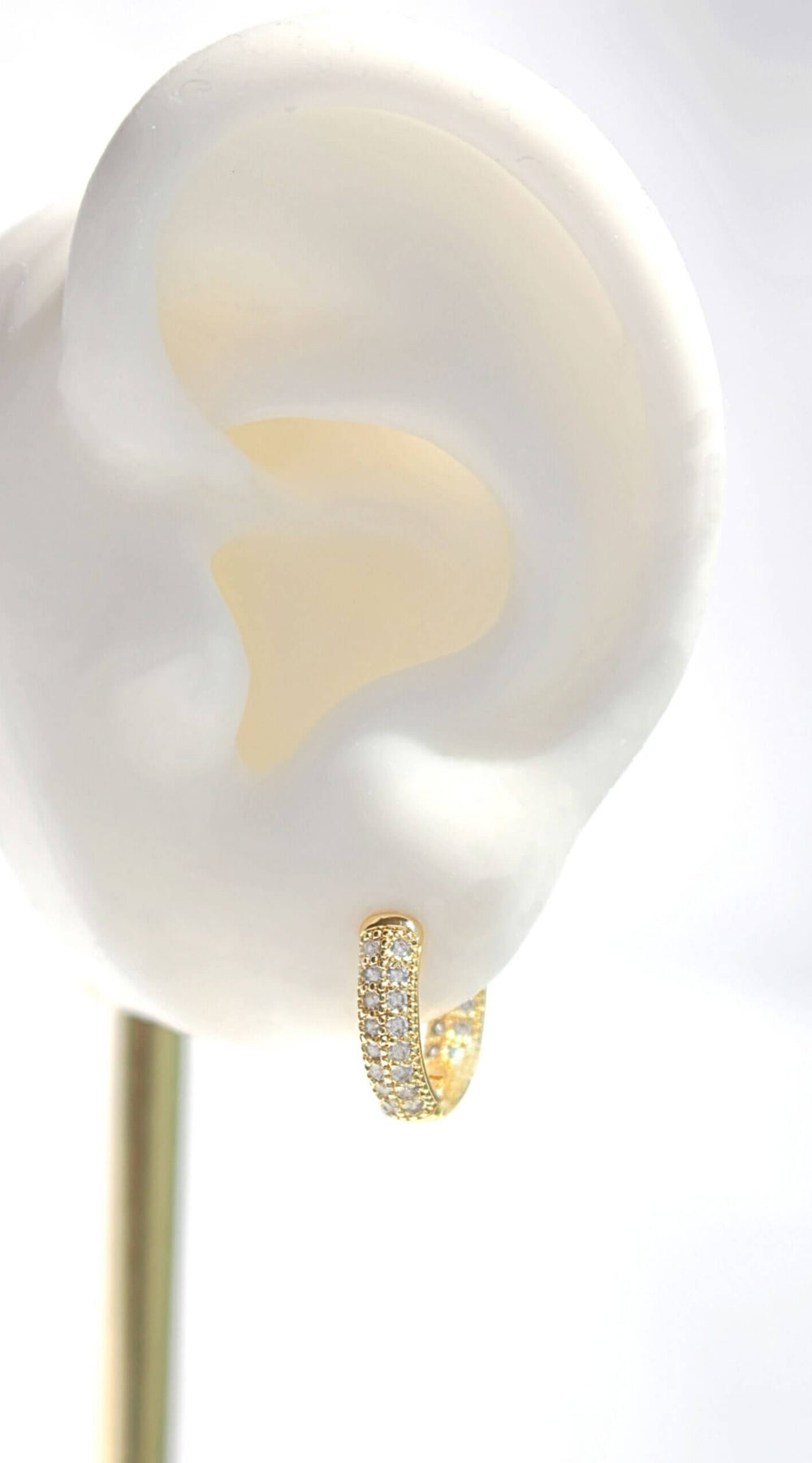 24 Karats Cubic Zirconia Hoops