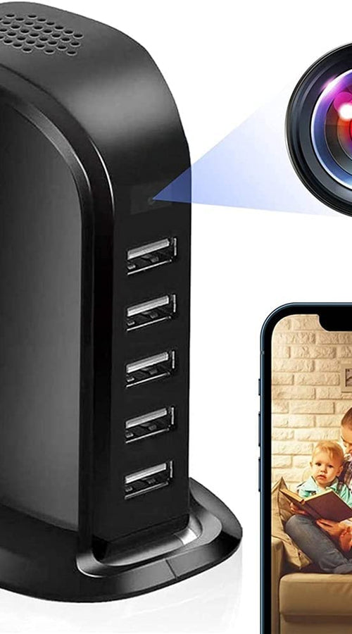 Load image into Gallery viewer, USB Plug Wifi Mini Camera Smart Charger 1080P Home Security Camera
