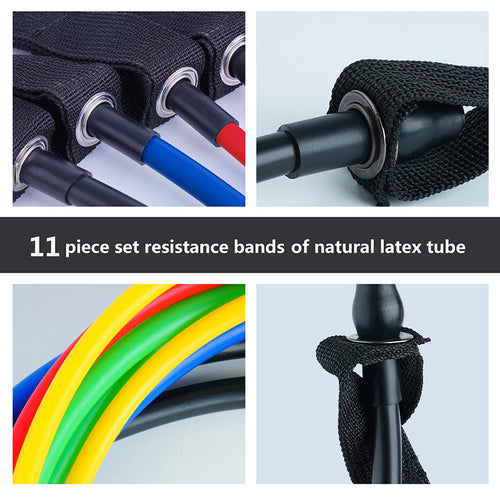Load image into Gallery viewer, 11Pcs Fitness Equipment Resistance Band Set
