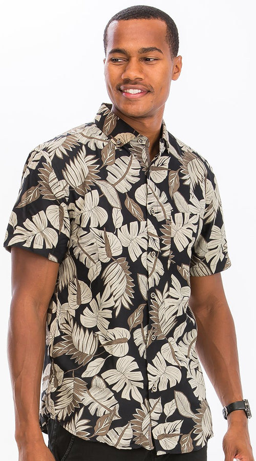 Load image into Gallery viewer, Hawaiian Print Button Down Shirt
