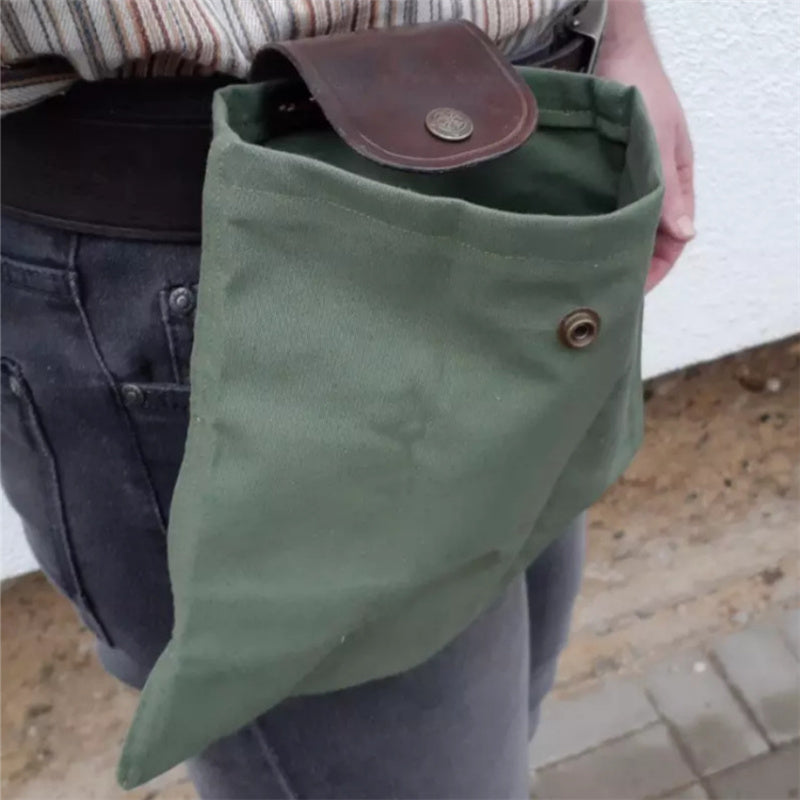 hiking portable folding waist bag camping berry storage bag