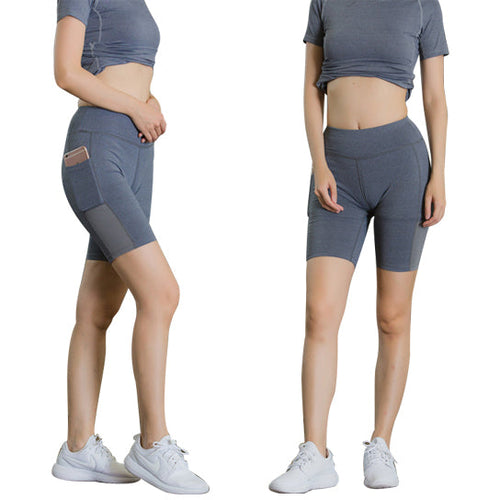 Load image into Gallery viewer, all seasons yoga shorts stretchable with phone pocket
