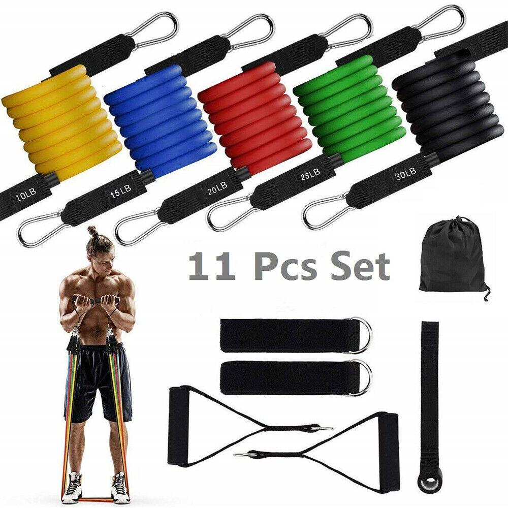 11 in kit upgrade resistance loop bands home exercise sports fitness