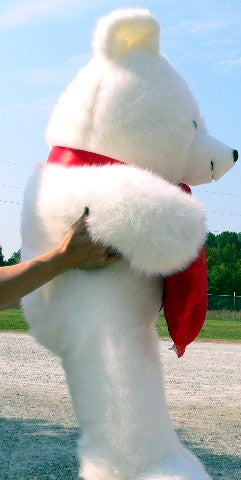Load image into Gallery viewer, American Made Giant White Teddy Bear Holding I Love You Heart Pillow
