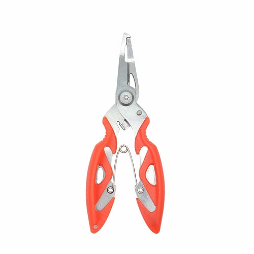 Load image into Gallery viewer, fishing plier scissor braid line lure cutter hook remover tackle orange
