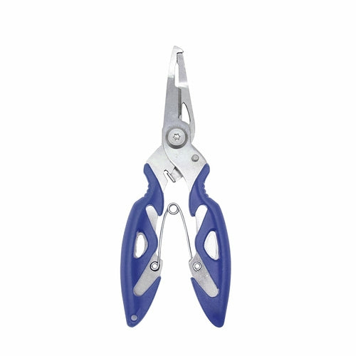 Load image into Gallery viewer, fishing plier scissor braid line lure cutter hook remover tackle blue
