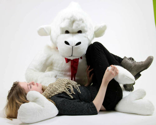 6 Foot Teddy Bear Giant White Teddybear With I Love You Heart Soft 72