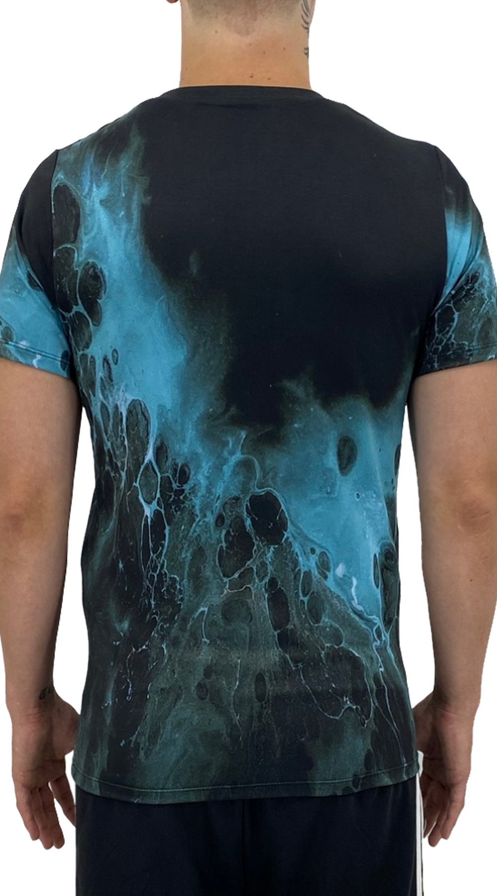 black blue splash men's t-shirt