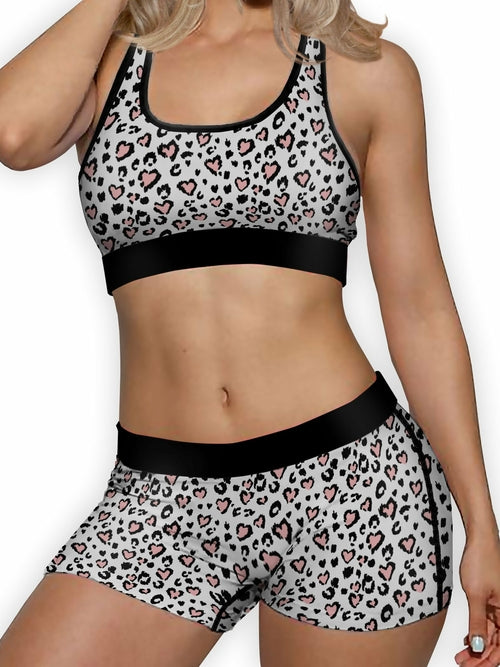 Load image into Gallery viewer, Cheetah Hearts Ellie Sports Bra
