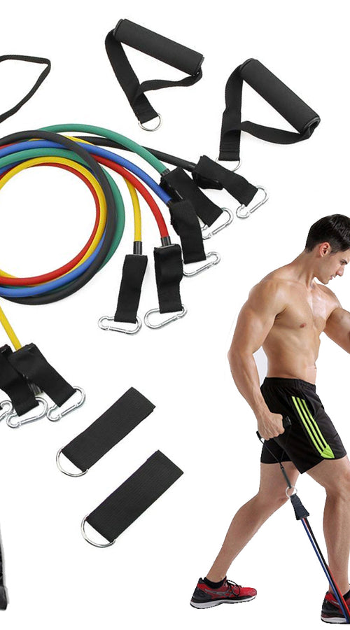 Load image into Gallery viewer, 11 pieces resistance bands set exercise bands
