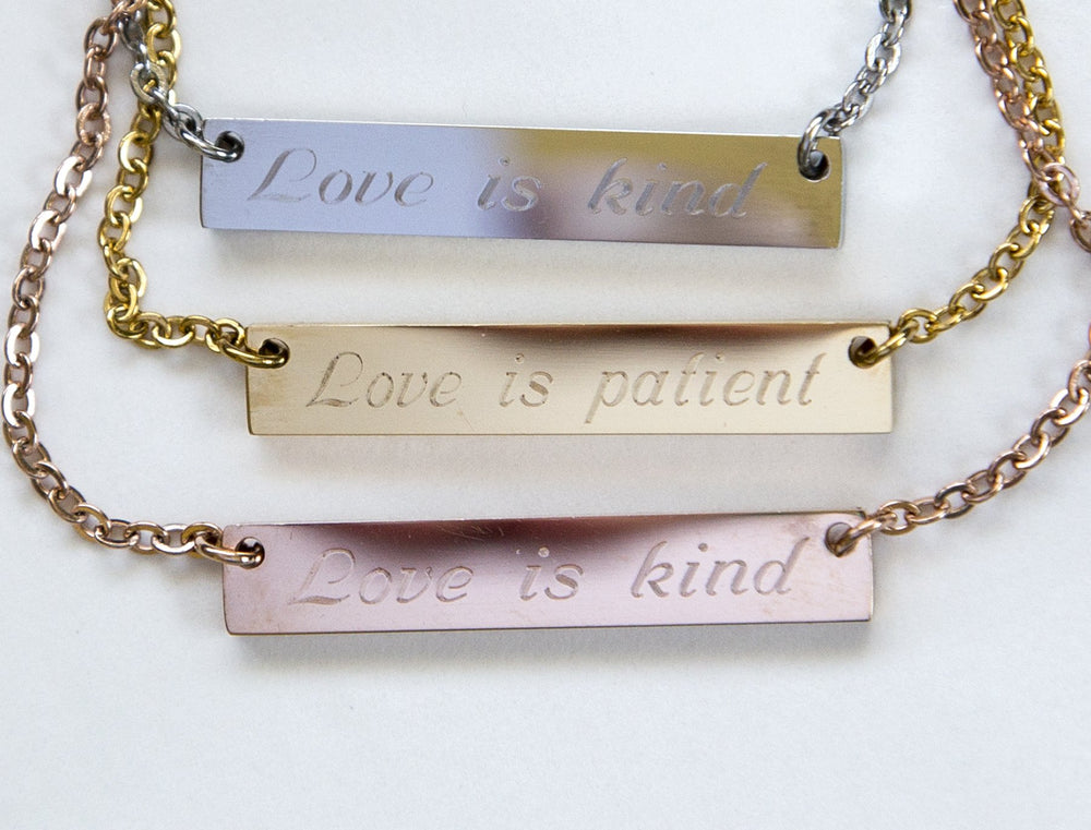 Love is Patient Love is Kind Necklace 1