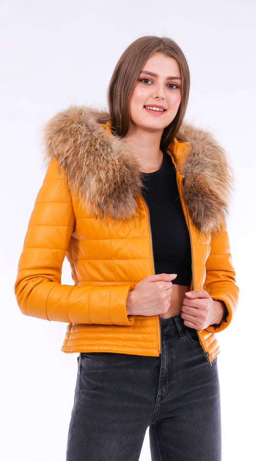 Load image into Gallery viewer, Anoraq Quilted Leather Jacket
