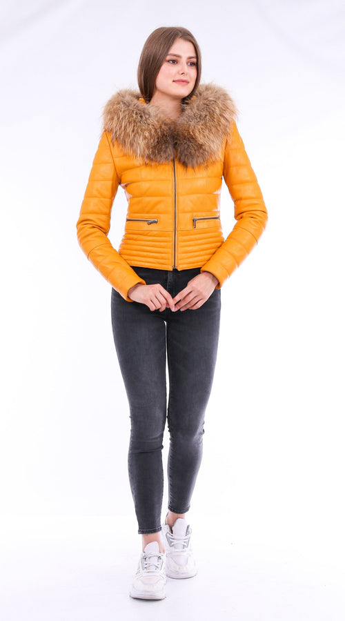 Load image into Gallery viewer, Anoraq Quilted Leather Jacket
