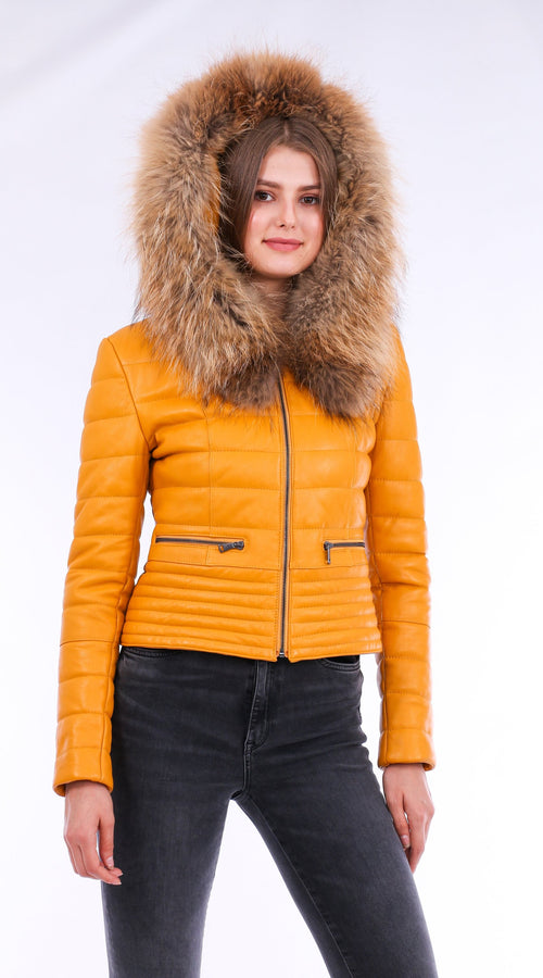Load image into Gallery viewer, Anoraq Quilted Leather Jacket
