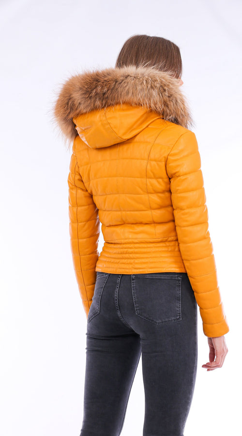 Load image into Gallery viewer, Anoraq Quilted Leather Jacket
