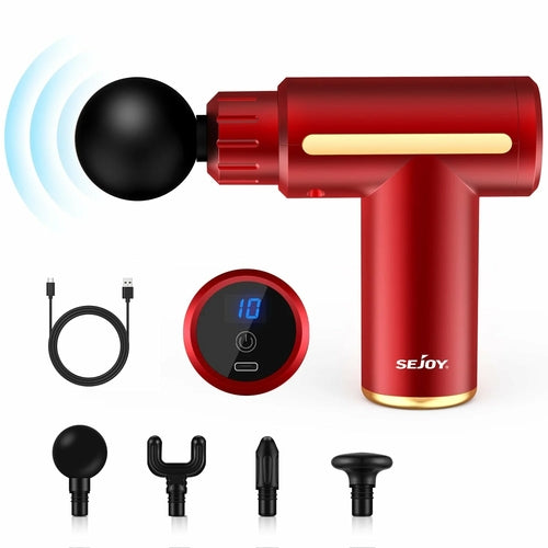 Load image into Gallery viewer, compact handheld muscle massager red
