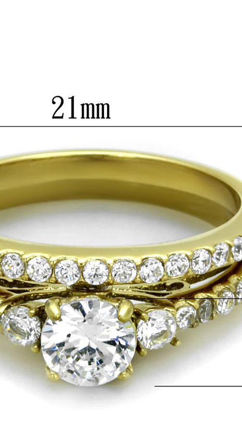 Load image into Gallery viewer, women stainless steel cubic zirconia rings tk2133
