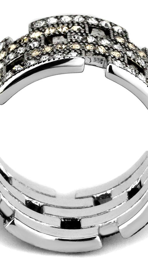 Load image into Gallery viewer, tk2987 - high polished (no plating) stainless steel ring with top
