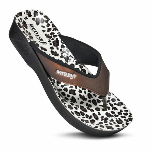 Aerosoft Leopard Women’s Comfortable Casual Thong Sandals
