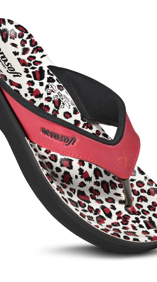 Load image into Gallery viewer, Aerosoft Leopard Women’s Comfortable Casual Thong Sandals
