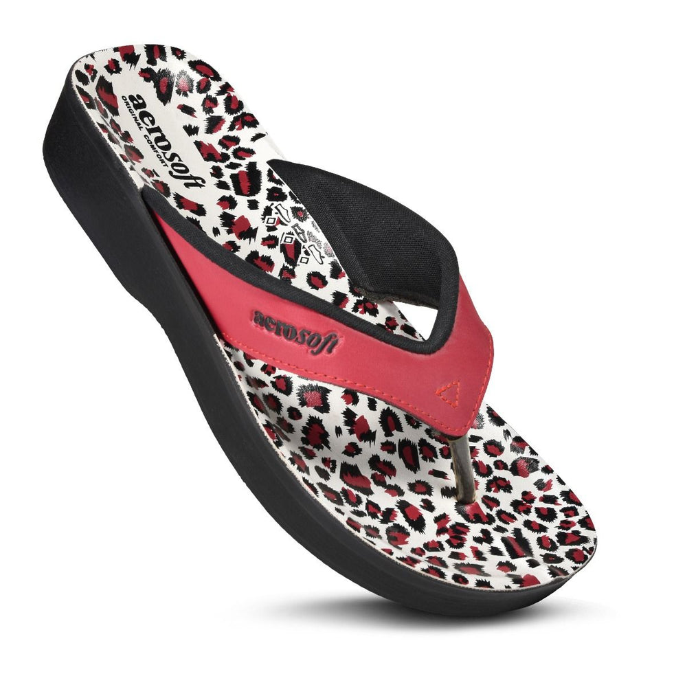 Aerosoft Leopard Women’s Comfortable Casual Thong Sandals