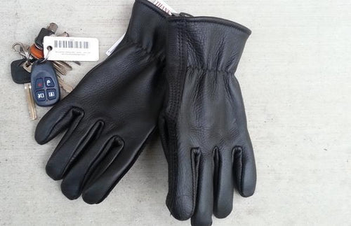 Load image into Gallery viewer, alpaca knit lined cowhide leather gloves - alpaca made in the usa
