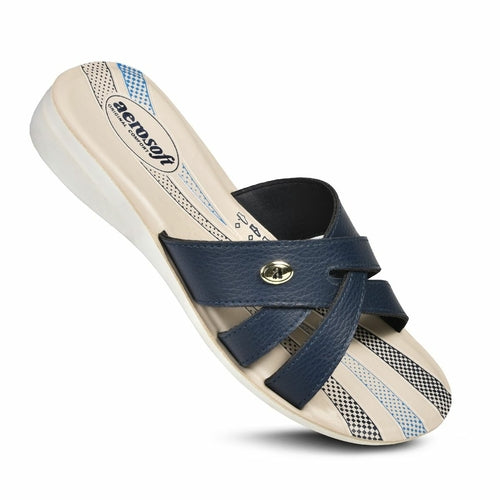 Load image into Gallery viewer, Aerosoft Gladiator Women’s Comfortable Casual Summer Slide Sandals
