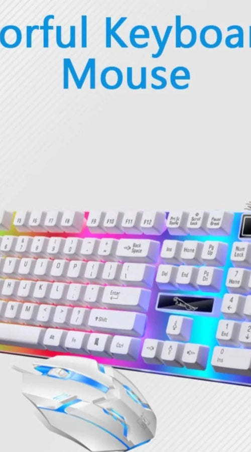 Load image into Gallery viewer, Ninja Dragons White Knight Gaming Keyboard and Mouse Set
