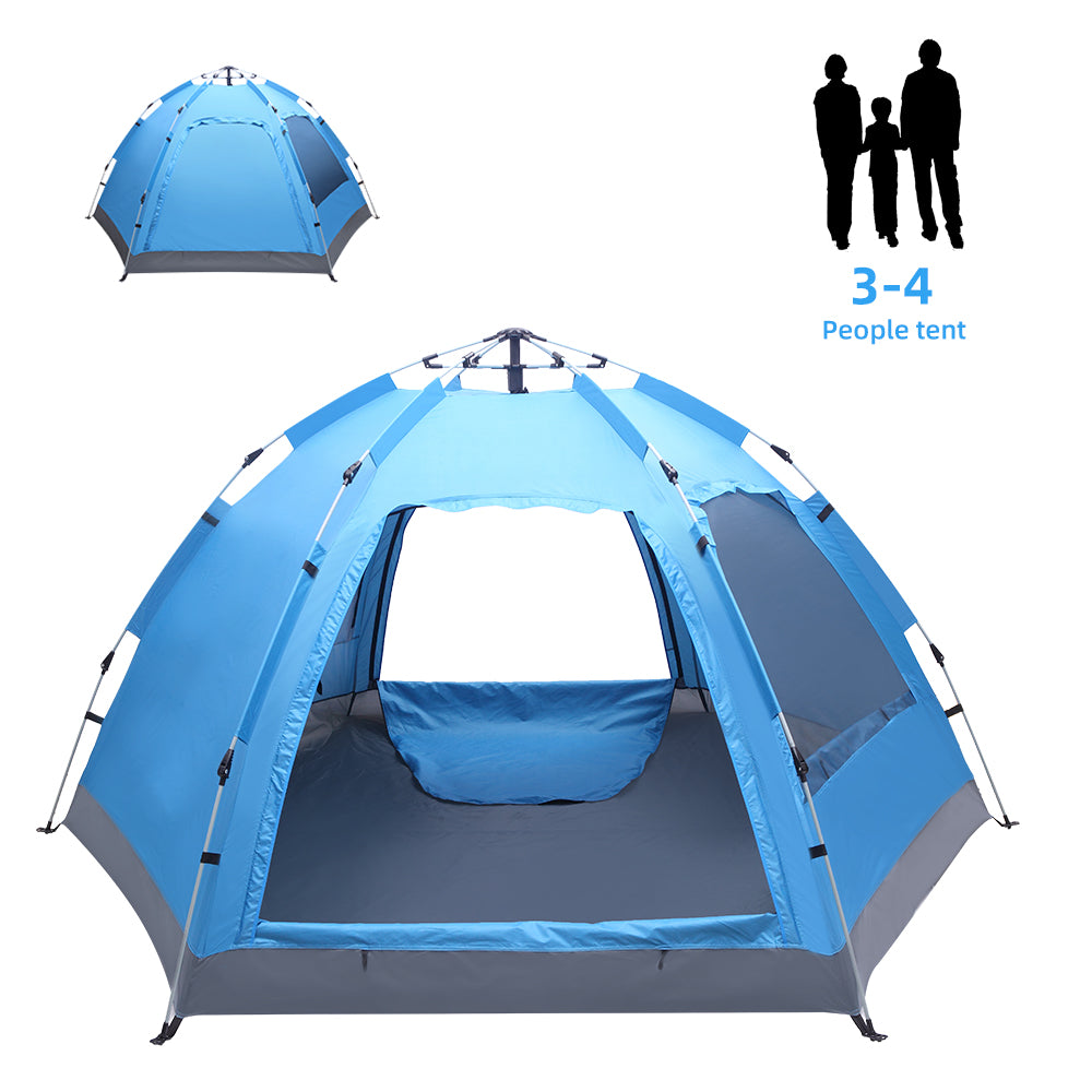 waterproof outdoor 3-4 person automatic camping tent